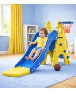 Kids Slide with Basketball Hoop