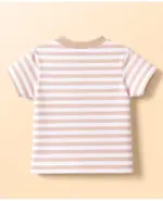 Zero Sinker Knit Half Sleeves Striped T-Shirt & Shorts - Image 3