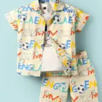 Cotton Knit Half Sleeves Shirt & Shorts Co-Ord Set With T-Shirt