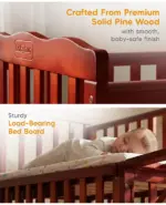 Montana Wooden Cot Cum Rocker with Mosquito Net - Image 4